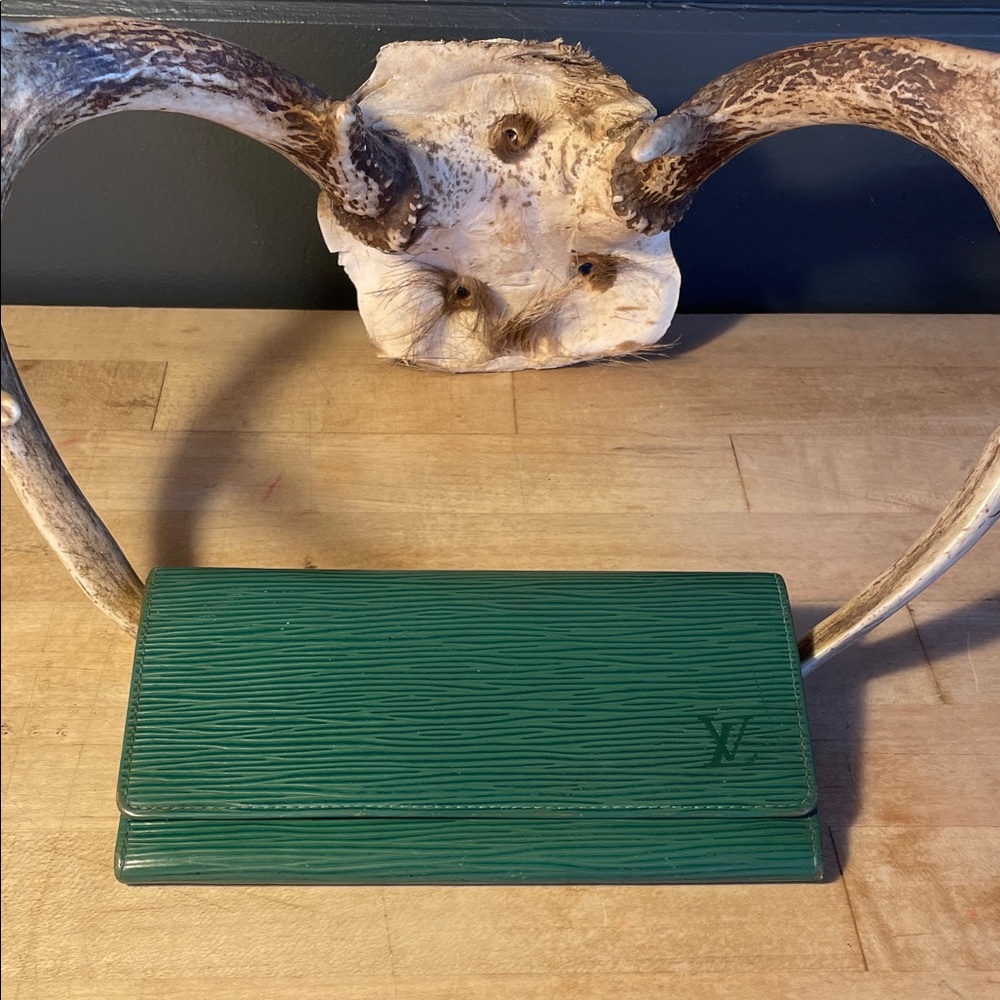 Louis Vuitton Green Epi Leather Long Wallet